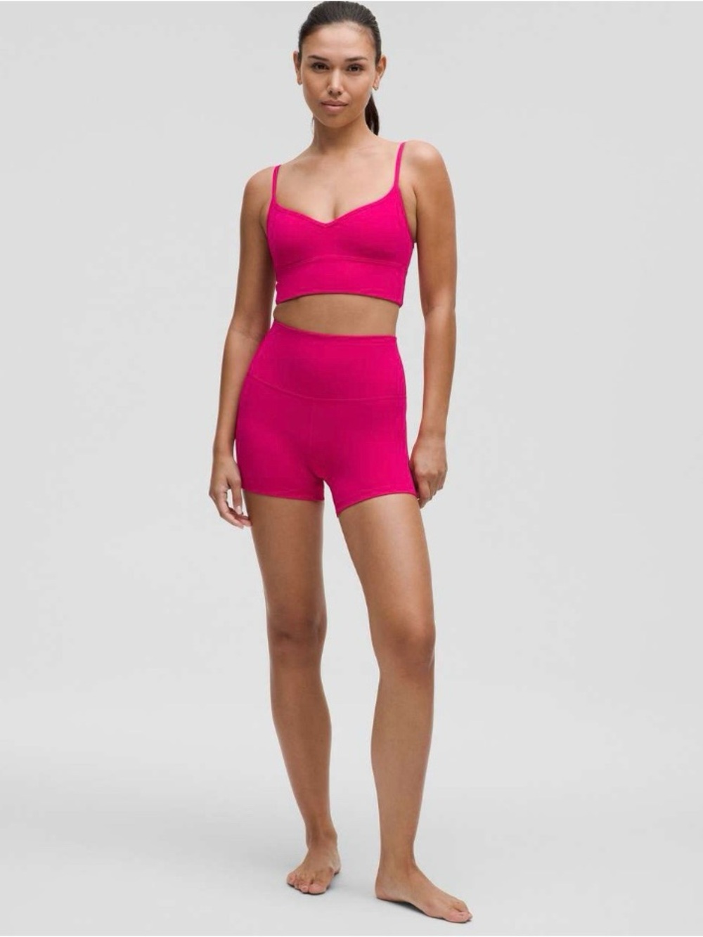 lululemon athletica Sonic Pink Align double lined biker short 4”